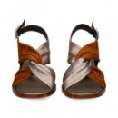 Sandalia Cruzada ante Cuero+bronce  PLUMERS