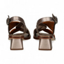 Sandalia Cruzada ante Cuero+bronce  PLUMERS