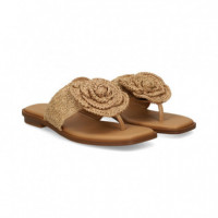 Esclava Flor Rafia Beige  NOA HARMON