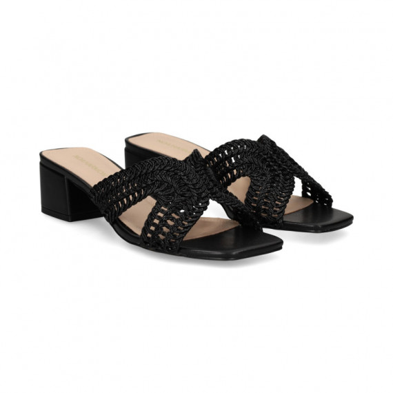 Pala Cruzada Crochet Negro  NOA HARMON