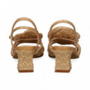 Sandalia Flor Rafia Beige  NOA HARMON