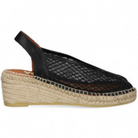 ABIERTO PUNTA Y TALON REJILLA NEGRO