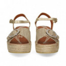 Sandalia Textil Beige  VIGUERA