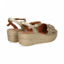 Sandalia Textil Beige  VIGUERA