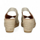 Abierto Punta y Talon Textil Plata  VIGUERA