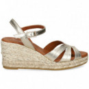 Sandalia Metalizada Platino  VIGUERA