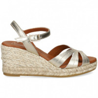 SANDALIA METALIZADA PLATINO