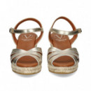 Sandalia Metalizada Platino  VIGUERA