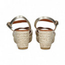 Sandalia Metalizada Platino  VIGUERA