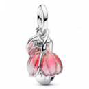 Charm Two-tone Blooming Flower Dangle 764453C01  PANDORA