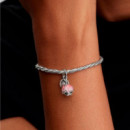 Charm Two-tone Blooming Flower Dangle 764453C01  PANDORA