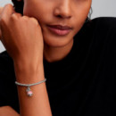 Charm Two-tone Blooming Flower Dangle 764453C01  PANDORA