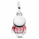 Charm Two-tone Blooming Flower Dangle 764453C01  PANDORA