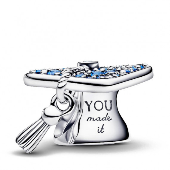 Charm Colgante Azul Brillante para Birrete de Graduación 2026  PANDORA