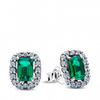 Pendientes rectangulares brillantes 294501C01