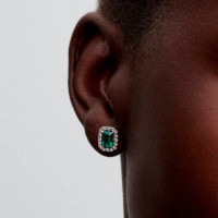 Pendientes rectangulares brillantes 294501C01