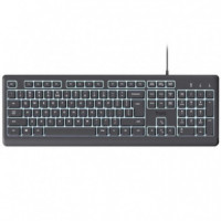 Teclado TRUST Primo USB Iluminado Negro