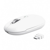 Ratón TRUST Seron Slim Multi Inalámbrico Rf BLUETOOTH Hiperscroll Blanco