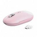 Ratón TRUST Seron Slim Multi Inalámbrico BLUETOOTH Rf 3200 Dpi Rosa Silencioso