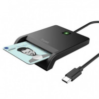 Lector de Tarjetas Dni TRUST Primo Usb-c/usb-a Negro