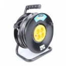 Enrollador de Cable Metálico Mader 50m con 4 Tomas 3x2.5mm