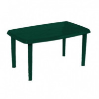 Mesa Rectangular Sevenon de Resina Verde 140x72 cm
