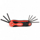 Juego de 8 Llaves Torx Plegables Mader con Orificio de Seguridad