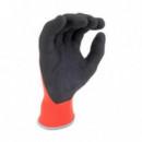 Guantes de Protección Mader Nylon + Spandex + Nitrilo Talla M Rojo/Negro