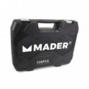 Maletín de Llaves de Vaso Mader, 108 Piezas con Encastre de 1/4" y 1/2"