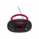 Radio CD BLUETOOTH MP3 Fm USB Rosa DENVER (TCL-212BT Pink)