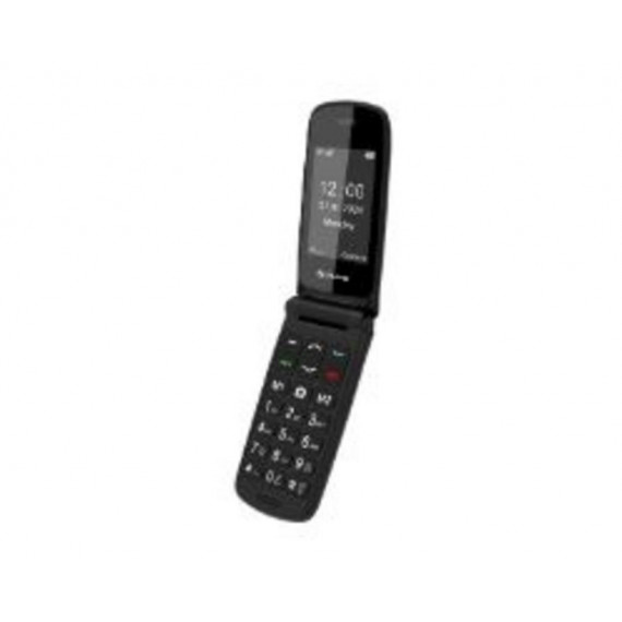 Teléfono Móvil DENVER 2.4" Plegable Dual SIM Bluetooth 4G FM Botón SOS para Personas Mayores Negro (BAS-24800L)