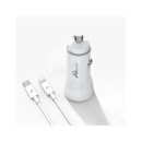 HOME Cargador de Coche 20W 1XUSB A/1X Tipo C