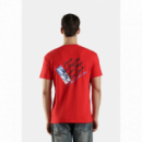 Camiseta Tommy Reg Sign Shift Rojo