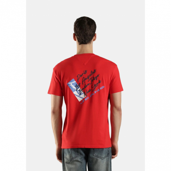 Camiseta Tommy Reg Sign Shift Rojo
