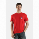 Camiseta Tommy Reg Sign Shift Rojo