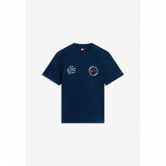 Camiseta Tommy Rlx Sign Circle Navy
