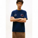 Camiseta Tommy Rlx Sign Circle Navy