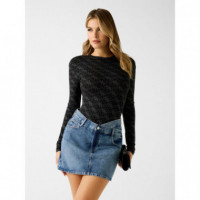 Body Guess Negro Estampado