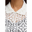 Camisetas Mujer Camiseta ICHI Naima Cloud Dancer