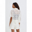 Camisetas Mujer Camiseta ICHI Naima Cloud Dancer