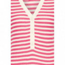 Vestidos Vestido ICHI Lorianna Azalea Birch Stripe