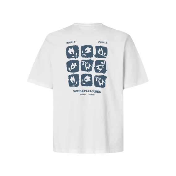 Camisetas Hombre Camiseta SAMSØE SAMSØE Sacohen 11725 Blue Stamp