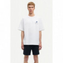 Camisetas Hombre Camiseta SAMSØE SAMSØE Sacohen 11725 Blue Stamp