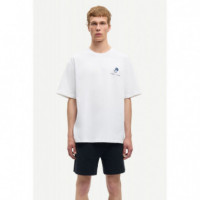 Camisetas Hombre Camiseta SAMSØE SAMSØE Sacohen 11725 Blue Stamp