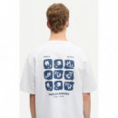 Camisetas Hombre Camiseta SAMSØE SAMSØE Sacohen 11725 Blue Stamp