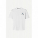 Camisetas Hombre Camiseta SAMSØE SAMSØE Sacohen 11725 Blue Stamp