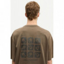 Camisetas Hombre Camiseta SAMSØE SAMSØE Sacohen 15489 Brown Stamp