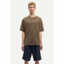 Camisetas Hombre Camiseta SAMSØE SAMSØE Sacohen 15489 Brown Stamp