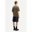 Camisetas Hombre Camiseta SAMSØE SAMSØE Sacohen 15489 Brown Stamp
