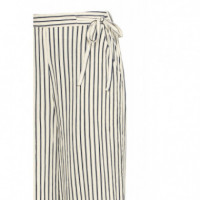 Pantalones Pantalón ICHI Marrakech Total Eclipse Stripe